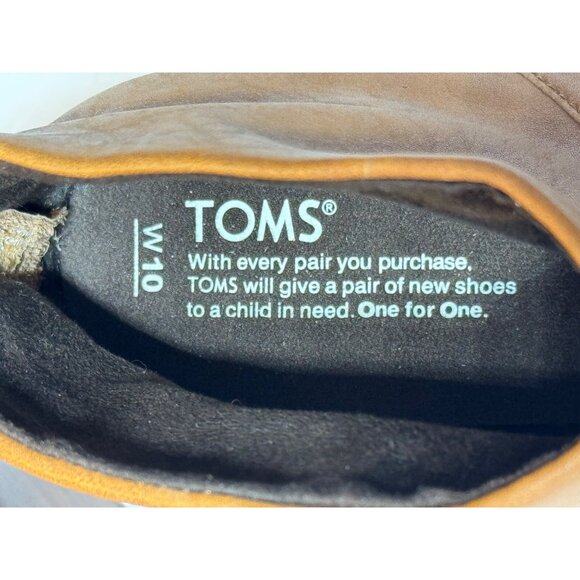 Toms Womens Size 10 Tan Ankle Boots With Tassel Zippers & 2-Inch Heels - Picture 3 of 16